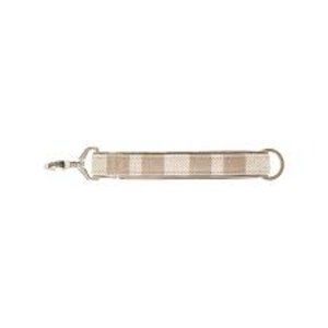 Thirty-one Hang-It-Up Key Fob - Cream/Tan Stripe - NIB